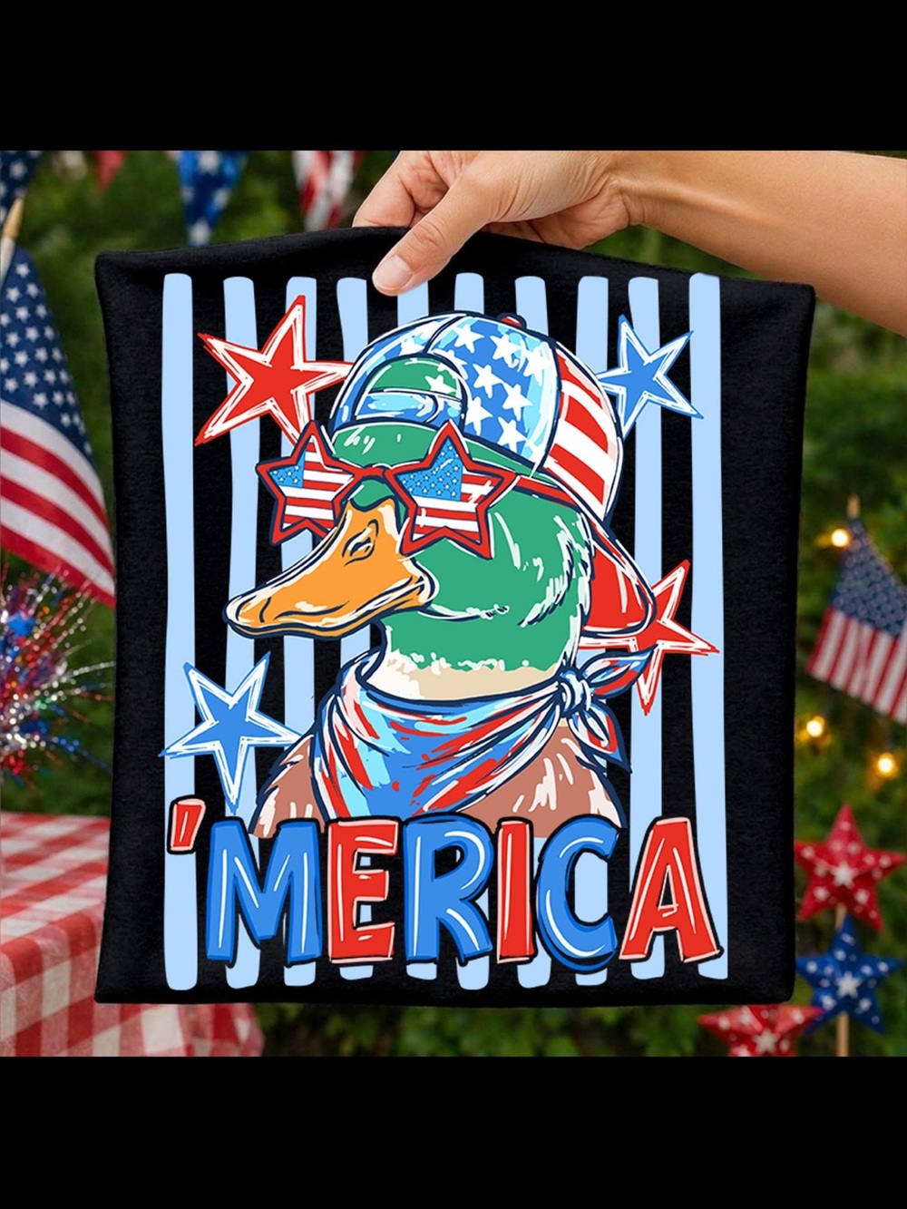 🇺🇸YOUTH ‘Merica Patriotic Duck Graphic Tee 🇺🇸